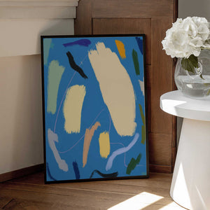 Tablou înramat „Bold Color Brushstrokes” de Little Dean
