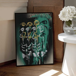 Tablou înramat „Ink and oil abstract 04” de Little Dean