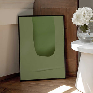 Tablou înramat „Stone portrait green” de Little Dean