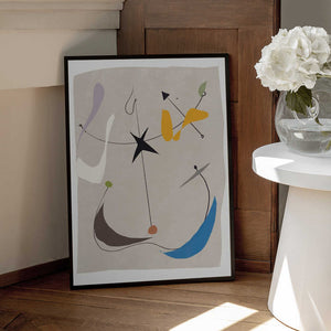 Tablou înramat „Minimalistic Lines and Colorful Shapes” de Little Dean