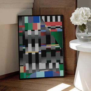 Tablou înramat „Glitch abstract artwork 01” de Little Dean