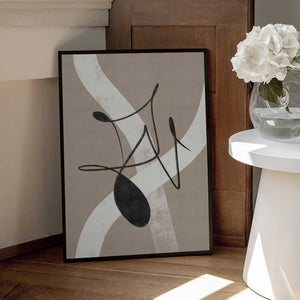 Tablou înramat „Beige abstract No.2” de Anne-Marie Volfova