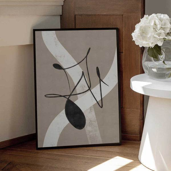 Tablou înramat „Beige abstract No.2” de Anne-Marie Volfova