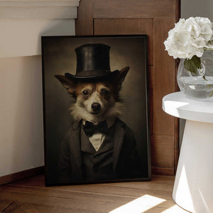 Tablou înramat „Dog in Suit” de Bilge Paksoylu