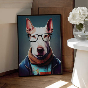 Tablou înramat „Hipster dog animal art” de Justyna Jaszke