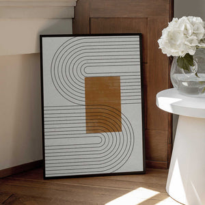 Tablou înramat „Curved Connections” de THE MIUUS STUDIO