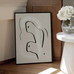 Tablou înramat „Reclining nude line art” de Little Dean
