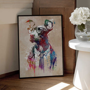 Tablou înramat „Dog graphic 2” de Justyna Jaszke