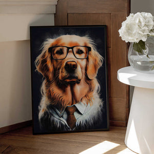 Tablou înramat „Dog hipster 2” de Justyna Jaszke