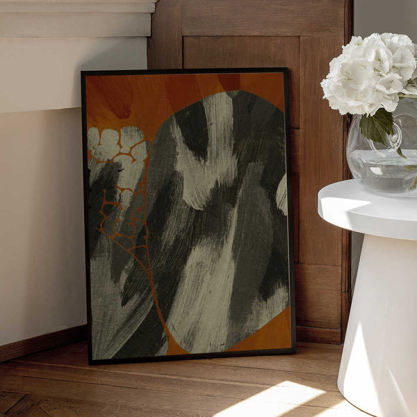 Tablou înramat „Earthy Abstract Flow” de Treechild