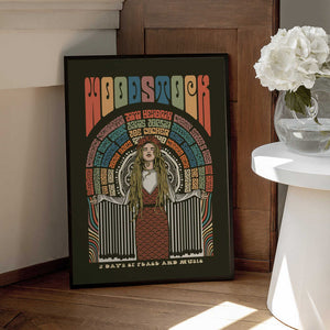 Tablou înramat „Woodstock Festival Poster” de Retrodrome