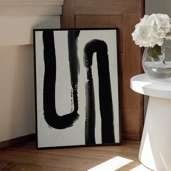 Tablou înramat „Monochrome Flow” de Treechild