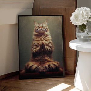 Tablou înramat „Cat yoga 3” de Justyna Jaszke