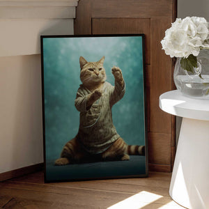 Tablou înramat „Cat yoga 4” de Justyna Jaszke