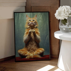 Tablou înramat „Cat yoga 5” de Justyna Jaszke