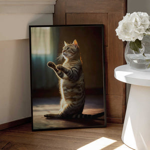 Tablou înramat „Cat yoga 6” de Justyna Jaszke