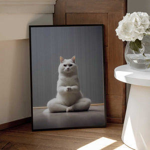 Tablou înramat „Cat yoga 7” de Justyna Jaszke