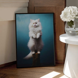 Tablou înramat „Cat yoga 8” de Justyna Jaszke