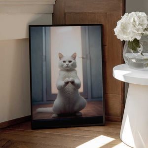 Tablou înramat „Cat yoga 9” de Justyna Jaszke