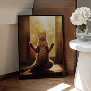 Tablou înramat „Cat yoga 10” de Justyna Jaszke