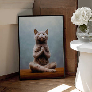 Tablou înramat „Cat yoga 13” de Justyna Jaszke