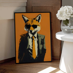 Tablou înramat „Fox In a Suit” de Andreas Magnusson