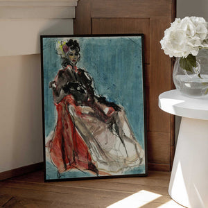 Tablou înramat „Elegant Pose of Woman Portrait” de Ute Rathmann