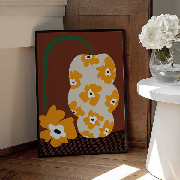 Tablou înramat „Blooms & Pottery” de Miho Art Studio