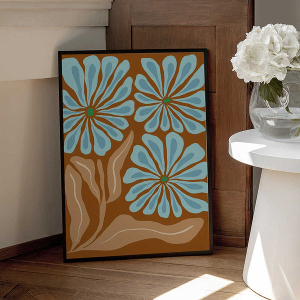 Tablou înramat „Amber Blooms” de Miho Art Studio