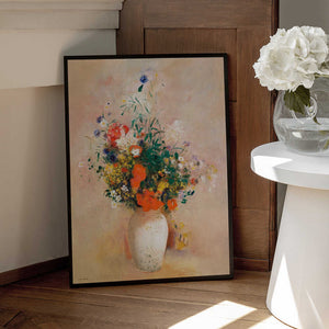Tablou înramat „Vase of Flowers” de Odilon Redon