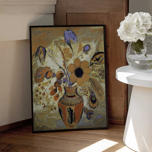 Tablou înramat „Etruscan Vase With Flowers” de Odilon Redon