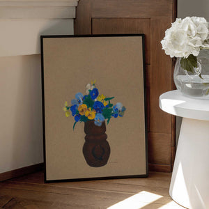 Tablou înramat „Pansies” de Odilon Redon