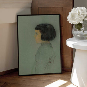 Tablou înramat „Young Woman In Profile” de Odilon Redon