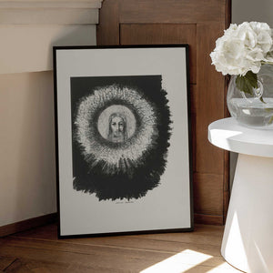 Tablou înramat „And the Face of Christ Shone In the Disk of the Sun” de Odilon Redon