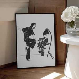 Tablou înramat „Jlr Dancingathome4 Blackandwhite Copy” de Jenny Liz Rome