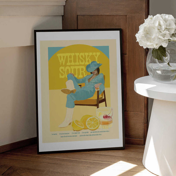 Tablou înramat „Jlr Cocktails Whiskysour” de Jenny Liz Rome