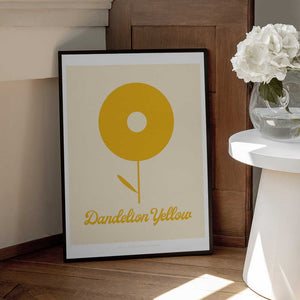 Tablou înramat „Pandc Dandelionyellow Copy” de Jenny Liz Rome