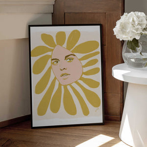 Tablou înramat „Jlr Flowerhead1 Copy 2” de Jenny Liz Rome