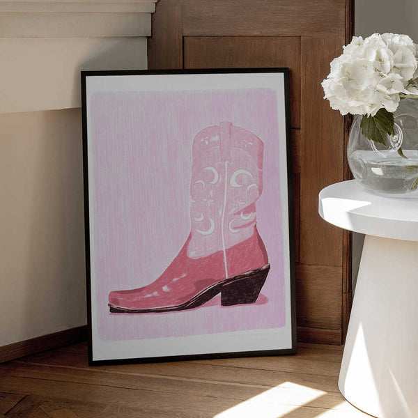 Tablou înramat „P&amp;c Cowgirlboot” de Jenny Liz Rome