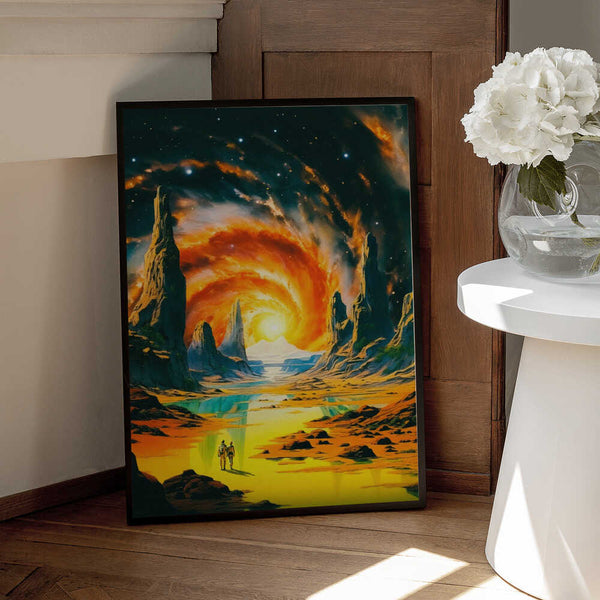 Tablou înramat „Romantic Space Walk” de Taudalpoi