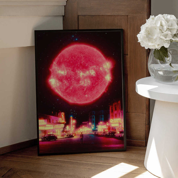 Tablou înramat „Neon Nightfall” de Taudalpoi