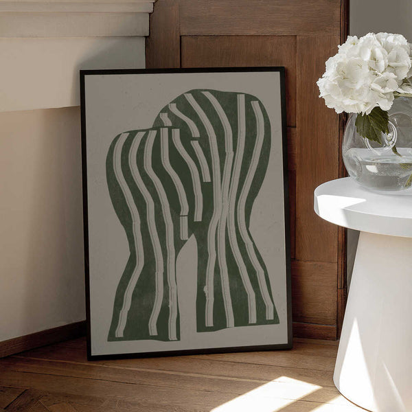 Tablou înramat „Curved Stripes” de THE MIUUS STUDIO