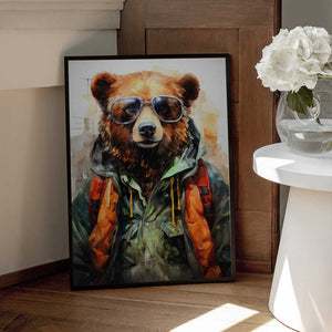 Tablou înramat „Bear Watercolor Animal Art (2)” de Justyna Jaszke