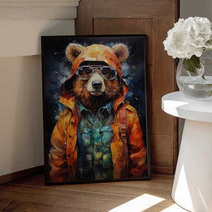 Tablou înramat „Bear Watercolor Animal Art (3)” de Justyna Jaszke