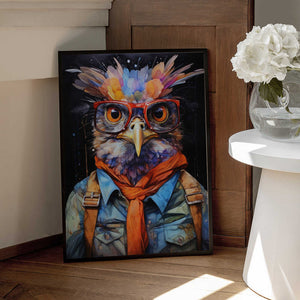 Tablou înramat „Bird Watercolor Animal Art (1)” de Justyna Jaszke