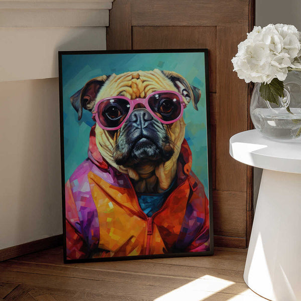 Tablou înramat „Dog Watercolor Animal Art” de Justyna Jaszke