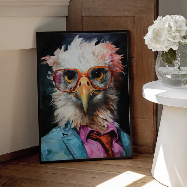 Tablou înramat „Dove Watercolor Animal Art” de Justyna Jaszke