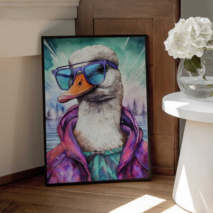 Tablou înramat „Goose Watercolor Animal Art” de Justyna Jaszke