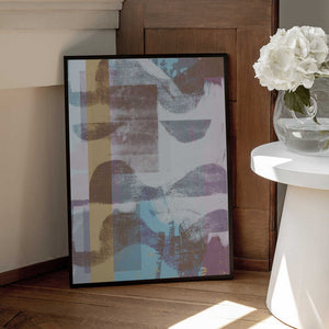 Tablou înramat „Abstract Shapes In Warm Pastel Colors  0010” de Dina Dankers