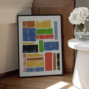 Tablou înramat „Color Block Harmony” de THE MIUUS STUDIO